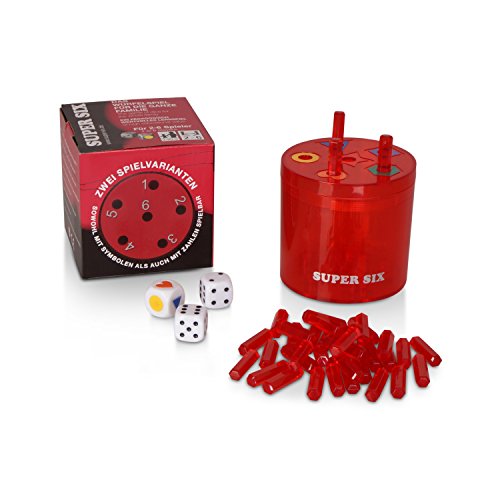 BestSaller Big ABS Family Super Six - Juego de Viaje (Rojo)