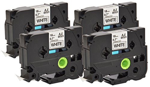 4x Schriftband kompatibel für Brother TZ241 TZ-241 18mm SET - 2