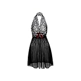 Special Use:Exotic Apparel M L XL XXL 3XL 5XL 6XL Plus Size Deep V Neck Women Lace Sexy Lingerie Hot Erotic Bow Transparent Dress Porno Costumes Nightwear S 5XL