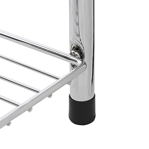 Premier Housewares Freistehendes Badregal mit 3 Böden 81x23x23 cm Chrom - 3