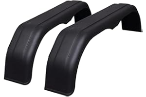 vidaXL 2X Garde-Boue pour Remorque à Double Essieu Noir PP Aile de Remorque