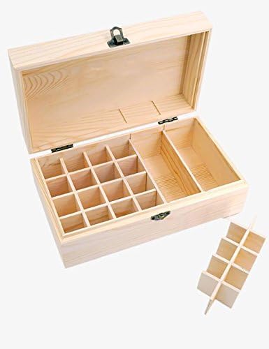 GAOCHAOXIANGJYH Savings Box Essential Oil Box European Style Simple Wood 18 Cells Essential Oil Solid Wood Box Storage Box Coconut Oil Box