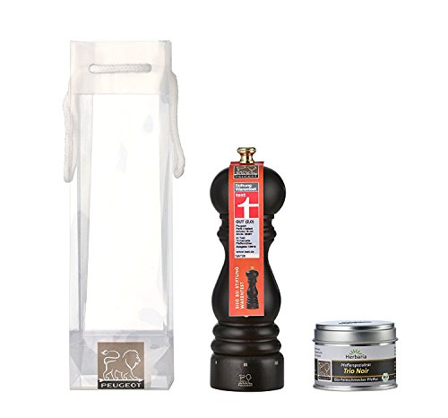 Peugeot PARIS Testsieger-Geschenkset schoko 18 cm + Edelstahlstyling Universalmesser - 2