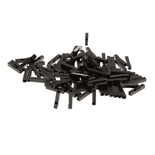 Gazechimp 100pcs Dupont Überbrückungskabel Stecker Stiftkopf 2.54mm Pitch Kunststoff Schwarz , 25x15mm - 1p, 1p