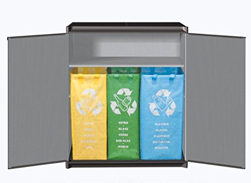 Ideapiu Idea CESTINI per DIFFERENZIATA Armadio Raccolta DIFFERENZIATA con 3 CONTENITORI all' Interno