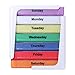 Produktbild PuTwo Medikamentendosierer 7 Tage 28 Fächer Pillendose 4 Fächer pro Tag Tablettendose Buntes Pillen Wochendosierer für Reise Tragbere Tablettenbox für Unterwegs Wöchentliche Pillenbox - Regenbogen