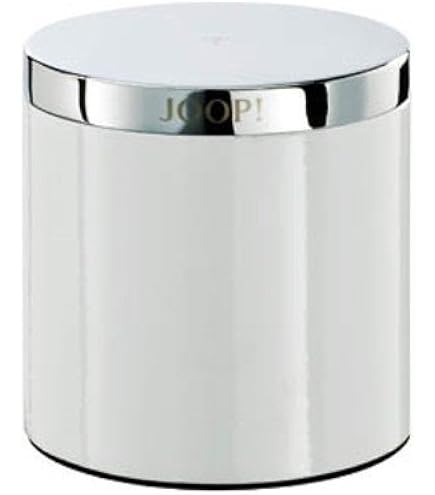 Portasapone Joop! Home & Bath - Design Elegante In Poliresina Con Inserti Acciaio INOX, 12.5x8.5x3 Cm, Bianco