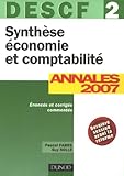 Image de Synthèse économie et comptabilité DESCF 2 : Annales 2007