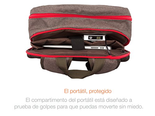 Camden by Mobile Power: Rucksack mit Power Bank zum Aufladen für Smartphone (iPhone, Samsung, BQ…), Tablet oder andere Gerät. Laptopfach (bis 15 Zoll). - 9