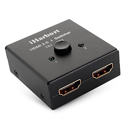 iHarbort® 2 Port HDMI Switcher / Splitter Adapter Bidirektional 2 In 1 Out oder Switch 1 In 2 Out Unterstützt 3D und 1080P für HDTV / 4K Ultra HD / Blu-Ray Player / DVD / DVR / X Box, etc - 5
