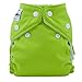 NEW 2010 COLOURS FuzziBunz Perfect Size Pocket nappy, with insert, apple green, popper fastening, medium (15-30lbs)