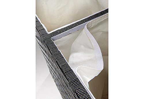 Wäschekorb Wäschebox Wäschesammler Wäschetruhe Wäschebehälter Wäschesortierer Nylon schwarz weiss - 5