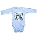 Fonfella Baby I'M THE LITTLE BROTHER DESIGN Babygrow (3-6 Months LONG SLEEVE - Blue)