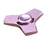 KONKY Finger Hand Spinner Legierung Fidget Fokus Spielzeug mit glatten Oberfläche Finish, Stress Reducer für Angst Relief, ADD, ADHD und Finger Training, Rosa - 2