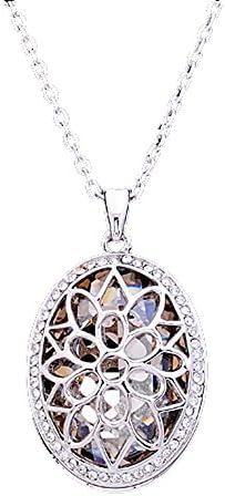 bestofbijoux® – Esther – Women's Necklace Pendant Which Opens – White Cubic Zirconia (46 cm/18inch)