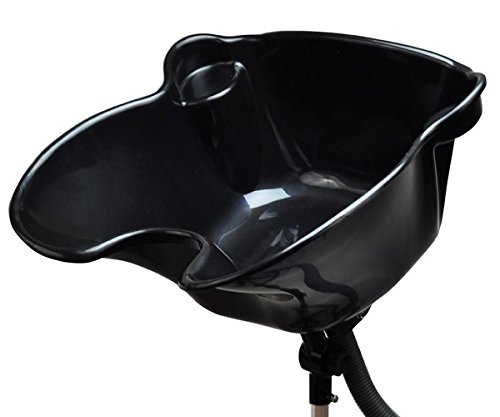 Friseur Waschbecken Rückwärtswaschbecken Mobiles Waschsessel Schwarz - 3