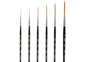 SATOHA Schlepperpinsel Set Toray Schriftpinsel Pinselset 6 Pinsel - Pinselgrösse 5/0, 000, 0, 2, 4, 6