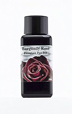 Diamine Flacon 30 ml Fleur Collection Stylo plume Bouteille d'encre – Rose Bordeaux