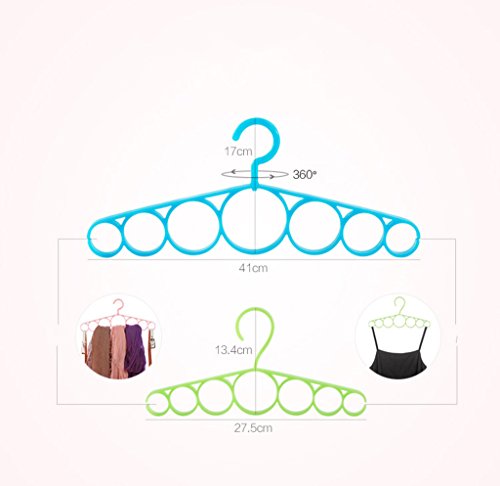 Cqq Trockengestell Set von 10 Multifunktions-Aufhänger Schals Schal Rack Gürtel Rack Gürtel Krawatte Lagergestell ( Farbe : Blau , größe : 41*17cm ) - 5