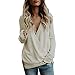 Produktbild TianWlio Damen Hoodie Frauen Langarm Gestrickte Tiefe V-Ausschnitt Langarm Wrap Front lose Pullover Pullover Jumper