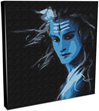 BuyRudraksha Shiv Blue Roop - Home Wall decor Canvas Print Gallery Wrap
