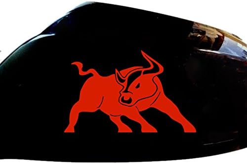 Bull Raton Car Stickers Wing Mirror Styling Decals (Set of 2), Red