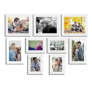 Baba handicrafts Wall Photo Frame Set of 9