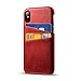 Produktbild Pierre Cardin Case iPhone XS Max Leder Hülle mit Kartenhalter, Airert Prämie Jahrgang Brieftasche, Ultra Schlank Zurück Abdeckung kompatibel Apple iPhone XS Max - Rot