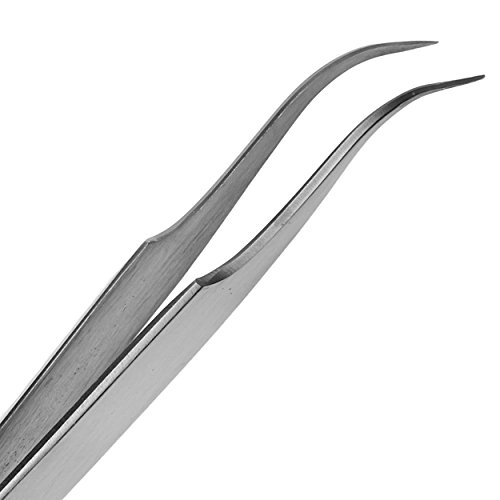 Zeckenpinzette – feine Spitze – gebogen – Spitze nicht gerieft – rostfreier Edelstahl - 3