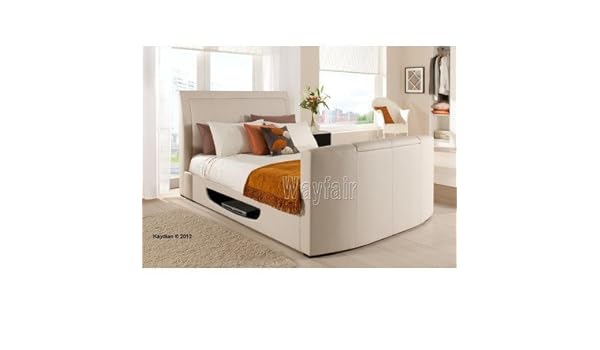 Caird Tv Bed Frame Size Super King 6 Finish Cream Amazon Co