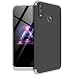 Produktbild HuaXin Huawei P Smart+(nova 3i) H¨¹lle,3 in 1 Modisch Ultrad¨¹nn PC 360 ¡ãAll-Inclusive-Schutz Hartschale+GEHrtetes Glas Schutzfolie Suitable for Huawei P Smart+(nova 3i) £¨Schwarz+Silber£©