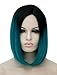 WPQES Black to Dark Blue Fashion Bob Women Synthetic High quality Wig