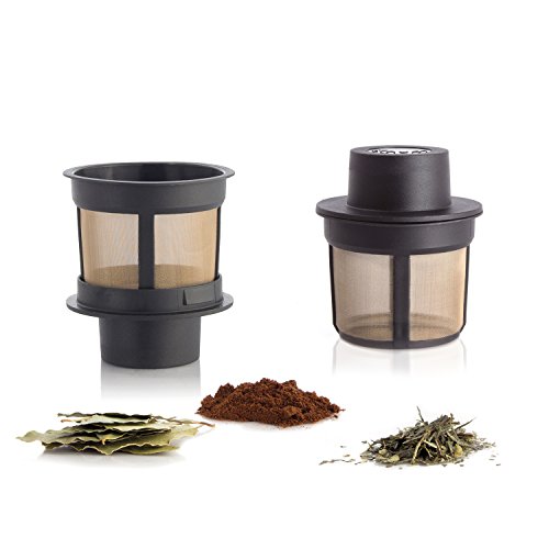 Finum FLOATING BASKET Filtre permanent flottant pour le thé et le café - Infuseur à thé réutilisable en acier inoxydable pour thé, café et épices - Taille M