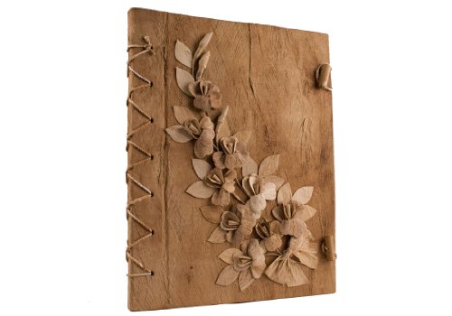 Flaura Extra Large Natur Handgefertigt Handgebunden Notizbuch, blanko Pages (35cm x 28cm x 2cm) - 2