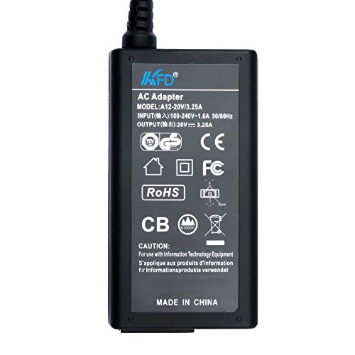KFD 65W Ladegerät Netzteil für Lenovo G500 G505 G510 G400 G405 G50-80 G70-70 Z40-70 Z50-75, Yoga Yoga 11 11s 13 2 Pro, 0B47459 PA-1650-72, Flex 3 2 15 15D 14 10, ThinkPad X1 Carbon, Lenovo IdeaPad S215 300 500 500s Z510 S210 U430 U530, ThinkPad E431 E531 S431, Edge 15 ADP-65FD B 0C19868 0B47455 ADLX45NDC3A ADLX45NLC3A ADLX65NDC3A – 20V 3,25A - 2