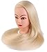 24" Cosmetology Mannequin Head 100% Synthetic Hair Blonde Color, Practice Training Hair Styling Mannequin Head