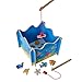 Produktbild Unbekannt Angelspiel mit Magneten aus buntlackiertem Holz 19x19cm • Aquarium Spiel 2 Angeln Kinder Spielzeug Motorik Fische