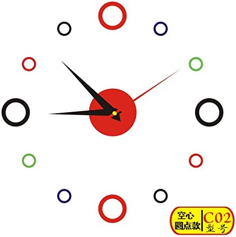 Cunclock The Living Room Decoration Art Clock Clock Hollow Carving Creativity Self Sticking Watch Diy Watch,14 Inches,C02