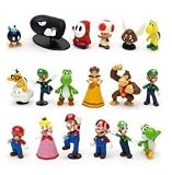 figuras mario bros 18pcs Set 1-3" Super Mario Bros Figure Toy Doll Pvc Figure Collectors By sanlise