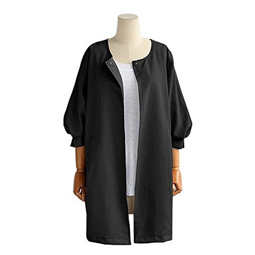 MLG171 2015 The New Fashion Loose Jacket Women Coat (M, BLACK)