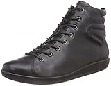 ecco schuhe herren schwarz Gepolsterte Lederdecksohle ECCO Damen Soft 2.0 Chelsea Boots, Schwarz (BLACKWITHBLACKSOLE 56723), 40 EU