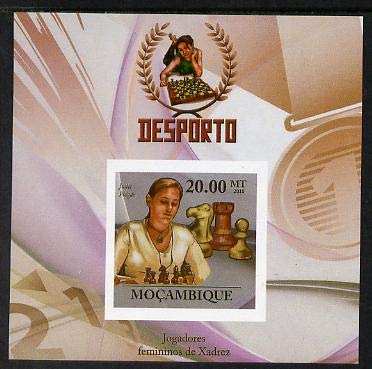 Mozambique 2010 Chess Players Judit Polgar Imperf Ms Um Personalities Chess Jandrstamps - 