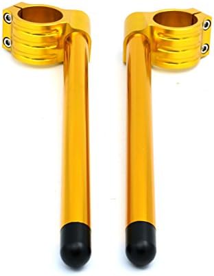 Motofans Motorcycle 7/8" Pair 48MM Fork Clipons Handlebars Handle Bar CNC Riser Regular Handlebar Adjustable For Honda CBR600RR 2005 2006 2007 2008 2009 2010 2011 2012 2013 2014 Gold