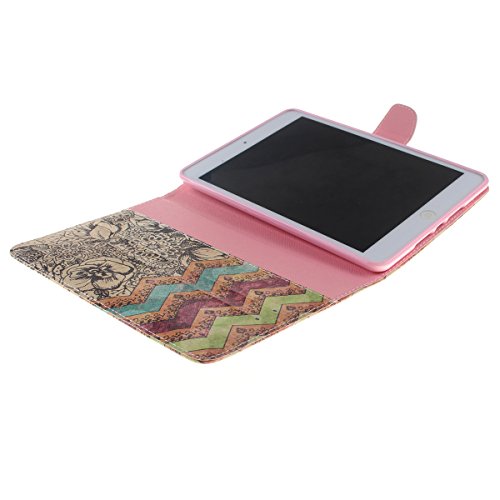 HB-Int 3 in 1 Flip Schutzhülle für iPad Mini 1 / 2 / 3 PU Leder Etui Stand Funktion Hülle Bunt Wallet Case Kartenfächer Book Style Cover Blumen Multifunction Modicsh Holder Tablet PU Ledertasche Magnetverschluss Dünn Slim Bumper Zubehör mit Stylus Pen und Staub Stecker - 6