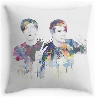 ABartonArtsale Phil Lester and Dan Howell -4216 Zippered Pillow Cases Cover Cushion Case 18x18 Inch