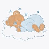 Babyzimmer Felix in akaziengrau 10 tlg. mit 3 türigem Kl. + Set Sleeping Bear blau - 9