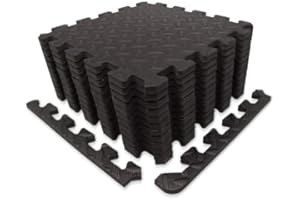 WSNDM Juego de 24 Alfombrillas Protectoras de Gimnasio, Alfombrillas de Ejercicio de Espuma, Azulejos de EVA entrelazados, para Gimnasio, Garaje, hogar, Oficina, Entrenamientos, Yoga, Juego de niños