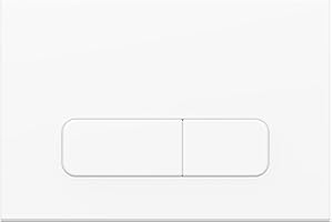 Wunderbad Placca di Scarico Universale – Compatibile con Geberit Duofix Sigma/Delta/Basic – Doppio Pulsante – Disponibile in 4 Colori (Bianco opaco)