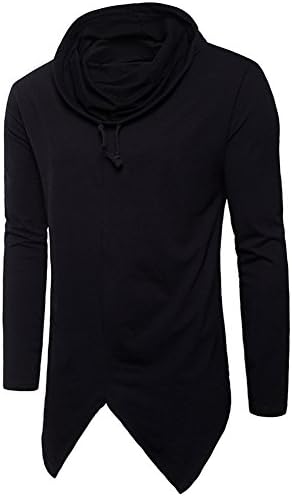 OXFLY Men's Funnel Turtleneck Drawstrings Pullover Sweaters