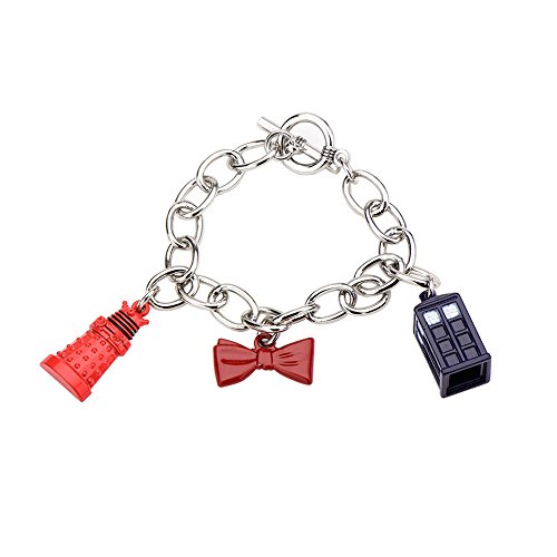 Preisvergleich Produktbild Doctor Who Dalek, Bow Tie, And Tardis Charm Bracelet
